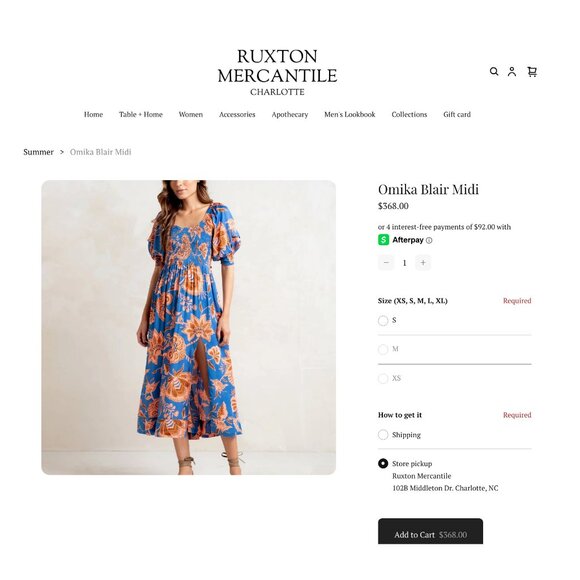 Anthropologie Omika Handmade Midi Blair Dress Puff Poof Sleeve Euro Girl Greece - Picture 14 of 15